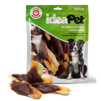 Ideapet Uszka Królicze Z Wołowiną 500G