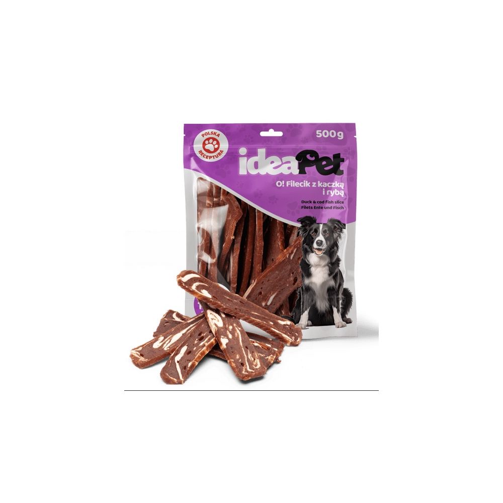 Ideapet Fileciki Z Kaczką I Rybą 500G