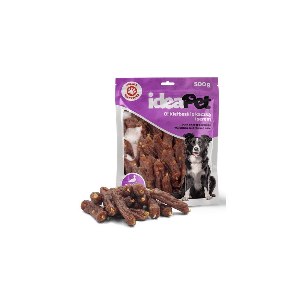 Ideapet Kiełbaski Z Kaczką I Serem 500G