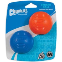 Zestaw dwóch miękkich, sprężystych piłek dla psa Chuckit! Strato Ball w rozmiarze M - sklep zoologiczny Konikpolny.pl