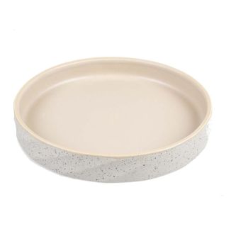 Szarozielona, ceramiczna miska dla kota Duvo+ Wavy Dune o płytkim kształcie - sklep zoologiczny Konikpolny.pl