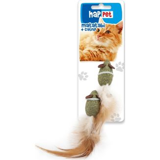 Happet Myszki z Matatabi, Kocimiętką i Piórkiem 2szt dla Kota