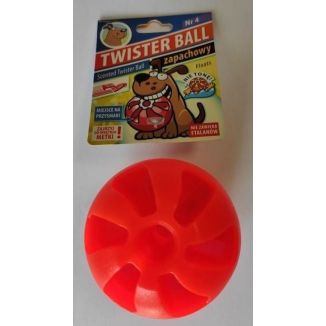 Kolorowa, pachnąca wanilią i pływająca w wodzie piłka dla psa Sum-Plast Twister - sklep zoologiczny Konikpolny.pl