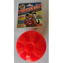 Kolorowa, pachnąca wanilią i pływająca w wodzie piłka dla psa Sum-Plast Twister - sklep zoologiczny Konikpolny.pl