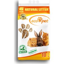 10L ekologicznego pelletu drewnianego Gaja Eco-Pet, uniwersalnej ściółki dla kotów i gryzoni - sklep zoologiczny Konikpolny.pl