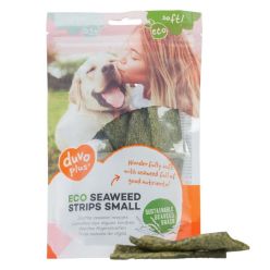 Opakowanie 75g zielonych, miękkich pasków dla psa Duvo+ Soft Eco z algami morskimi - sklep zoologiczny Konikpolny.pl