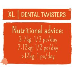 Garden Bites Wegańskie Gryzaki Dental Twisters dla Psa XL 25cm 3szt