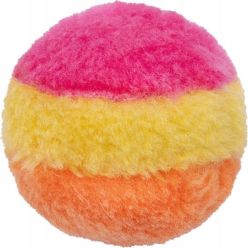 Mała, kolorowa, pluszowa piłeczka dla kota marki Pet Nova z naturalną kocimiętką w środku - sklep zoologiczny Konikpolny.pl