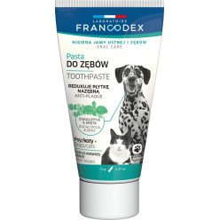 enzymatycznej pasty do zębów dla psów i kotów marki Francodex z ekstraktem z granatu - sklep zoologiczny Konikpolny.pl