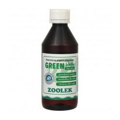 Butelka 250ml preparatu akwarystycznego Zoolek Green Ichtio do leczenia ospy rybiej - sklep zoologiczny Konikpolny.pl