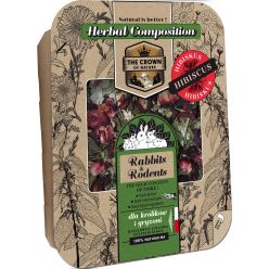 Opakowanie 70g mieszanki ziołowej dla chomików Korona Natury Paśnik Ziołowy z hibiskusem - sklep zoologiczny Konikpolny.pl