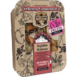 200g mieszanki Delicja Owocowa marki Korona Natury, z suszonymi owocami dla królików i gryzoni - sklep zoologiczny Konikpolny.pl