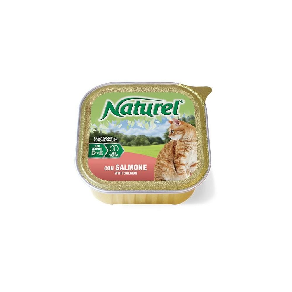 Tacka 100g pełnoporcjowej, mokrej karmy dla kota Life Cat Naturel z kawałkami łososia w sosie - sklep zoologiczny Konikpolny.pl