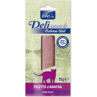 15g luksusowego dla kota Life Cat Deli Snack w formie całego, gotowanego filetu z kaczki - sklep zoologiczny Konikpolny.pl