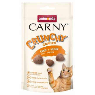 50g chrupiących, przysmaków dla kota Animonda Carny Crunchy Snacks o smaku kurczaka i wołowiny - sklep zoologiczny Konikpolny.pl