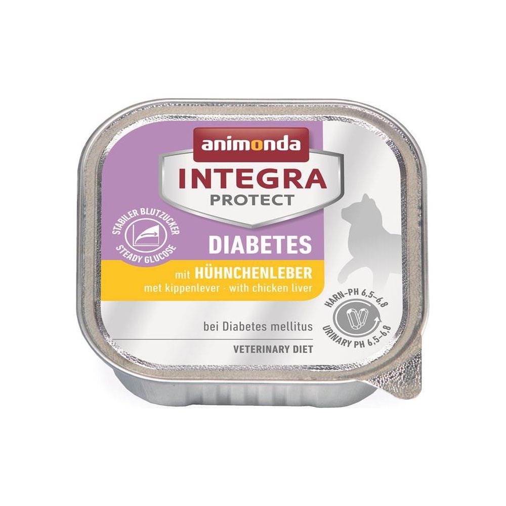 100g weterynaryjnej, karmy dla kota Animonda Integra Protect Diabetes z kurczakiem i wątróbką - sklep zoologiczny Konikpolny.pl