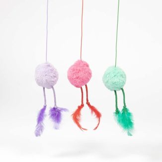 Coockoo Wędka dla Kota Jumping Jumpy z Piłką i Piórkami 40cm