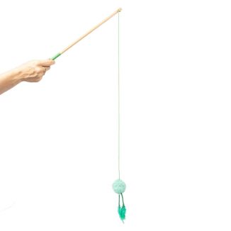 Coockoo Wędka dla Kota Jumping Jumpy z Piłką i Piórkami 40cm