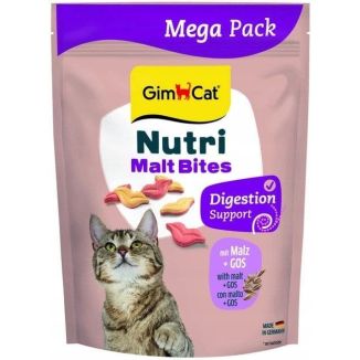 Duże opakowanie 425g chrupiących przysmaków odkłaczających dla kota GimCat Nutri Malt Bites - sklep zoologiczny Konikpolny.pl