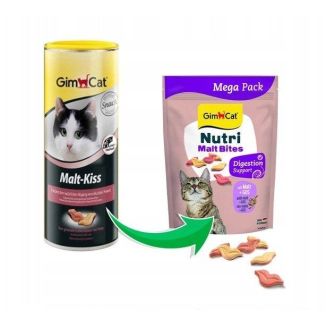 GimCat Nutri Malt Bites 425g Przysmak Odkłaczający dla Kota