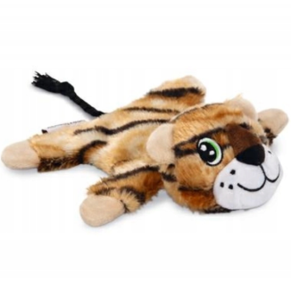 Pomarańczowo-czarna, pluszowa zabawka dla psa w kształcie tygrysa e sznura - sklep zoologiczny Konikpolny.pl