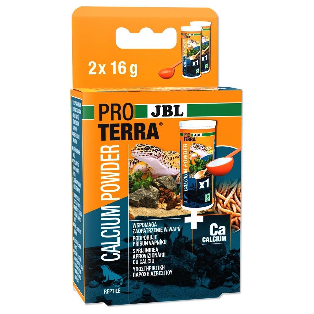 Opakowanie 2x16g mikro-drobnego proszku wapniowego suplementu dla gadów i płazów - sklep zoologiczny Konikpolny.pl