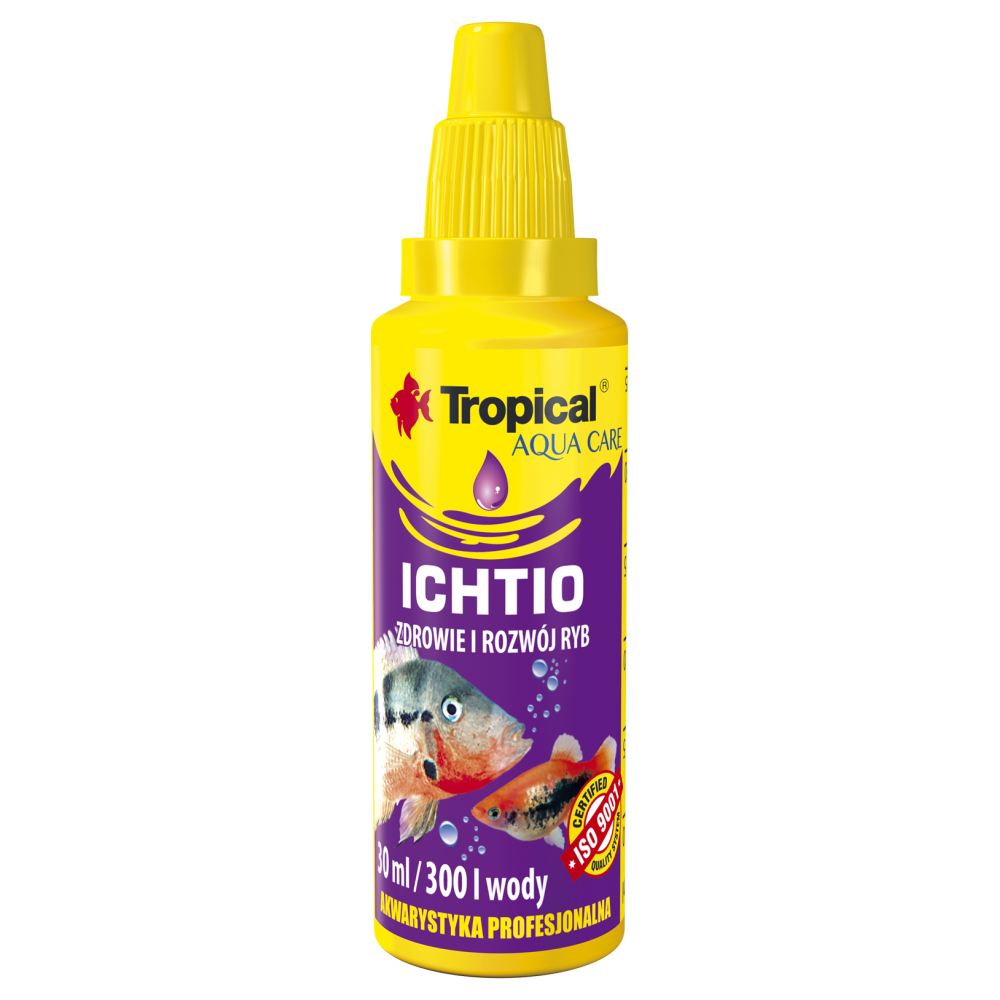 Butelka 100ml preparatu akwarystycznego Tropical Ichtio do leczenia ospy rybiej - sklep zoologiczny Konikpolny.pl
