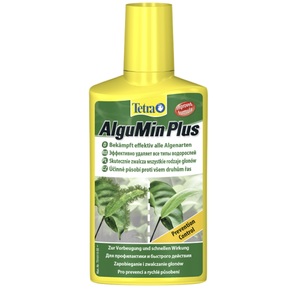 Butelka 250ml łagodnego preparatu na glony do akwarium Tetra Algumin - sklep zoologiczny Konikpolny.pl