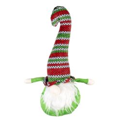 Zielona, pluszowa zabawka dla psa w kształcie świątecznego elfa marki Duvo+, z piszczałką - sklep zoologiczny Konikpolny.pl