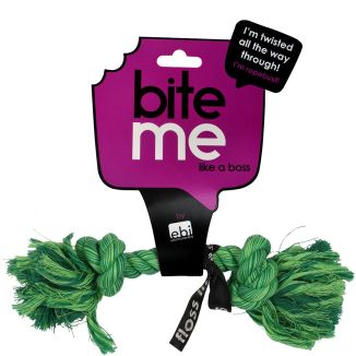 Ebi Sznur dla Psa 2 Węzły 40cm Zielony Mocny Szarpak Bawełniany