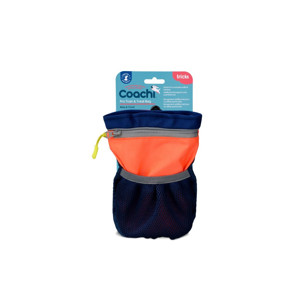 Profesjonalna torebka treningowa na przysmaki Coachi Pro Train & Treat Bag pomarańczowo-granatowa