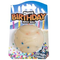 Urodzinowa piłka dla psa Ecofetch Birthday Ball Medium 6.5 cm z napisem "Happy Birthday"