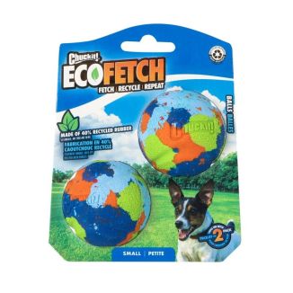 Dwie ekologiczne piłki dla małego psa Ecofetch Ball Small 5cm z gumy z recyklingu