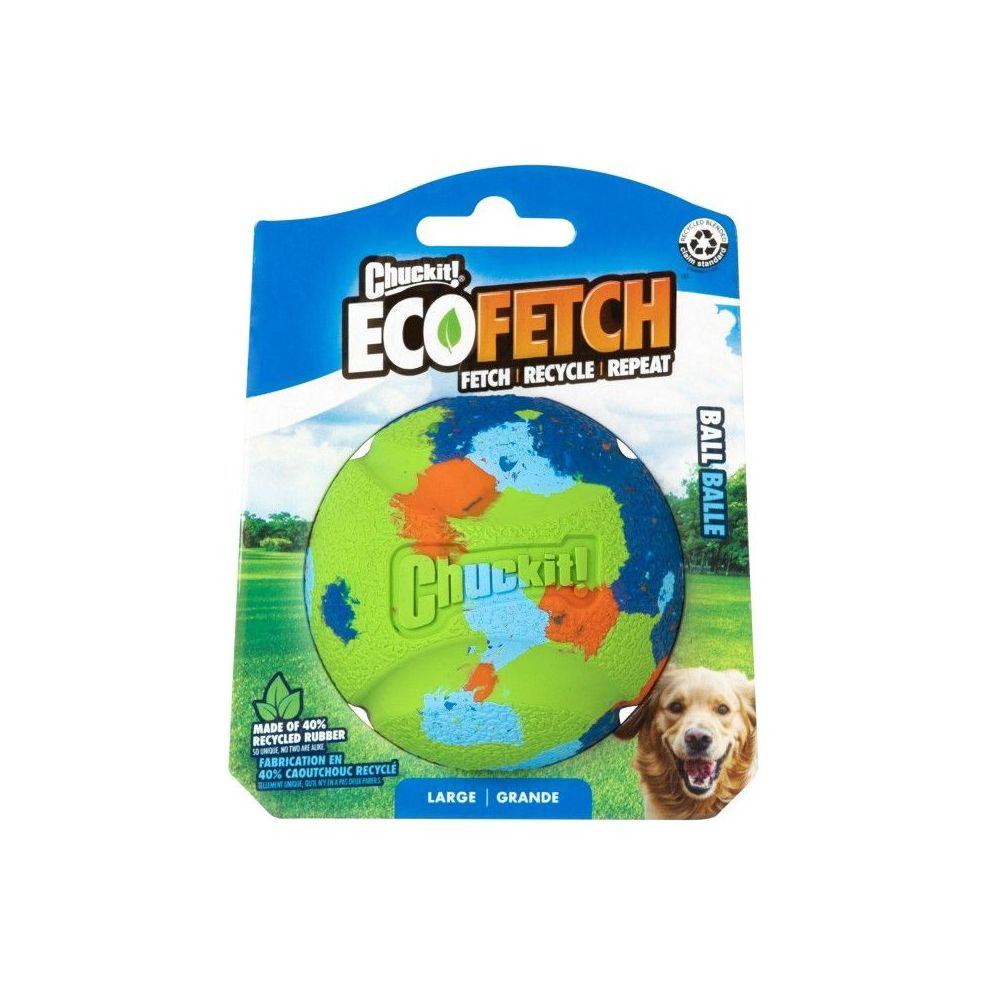 Ekologiczna piłka dla dużego psa Ecofetch Ball Large 7.5 cm z gumy z recyklingu