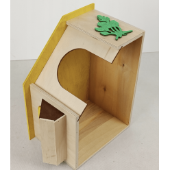 Pino-56 Domek dla Gryzoni 2w1 z Paśnikiem 28,5x24,5cm | KonikPolny