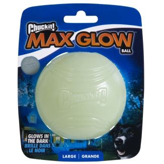 Świecąca w ciemności piłka dla dużego psa Chuckit! Max Glow Ball Large 7.5cm