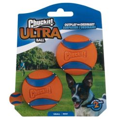 Zestaw dwóch wytrzymałych, pływających piłek dla małego psa Chuckit! Ultra Ball Small 5cm