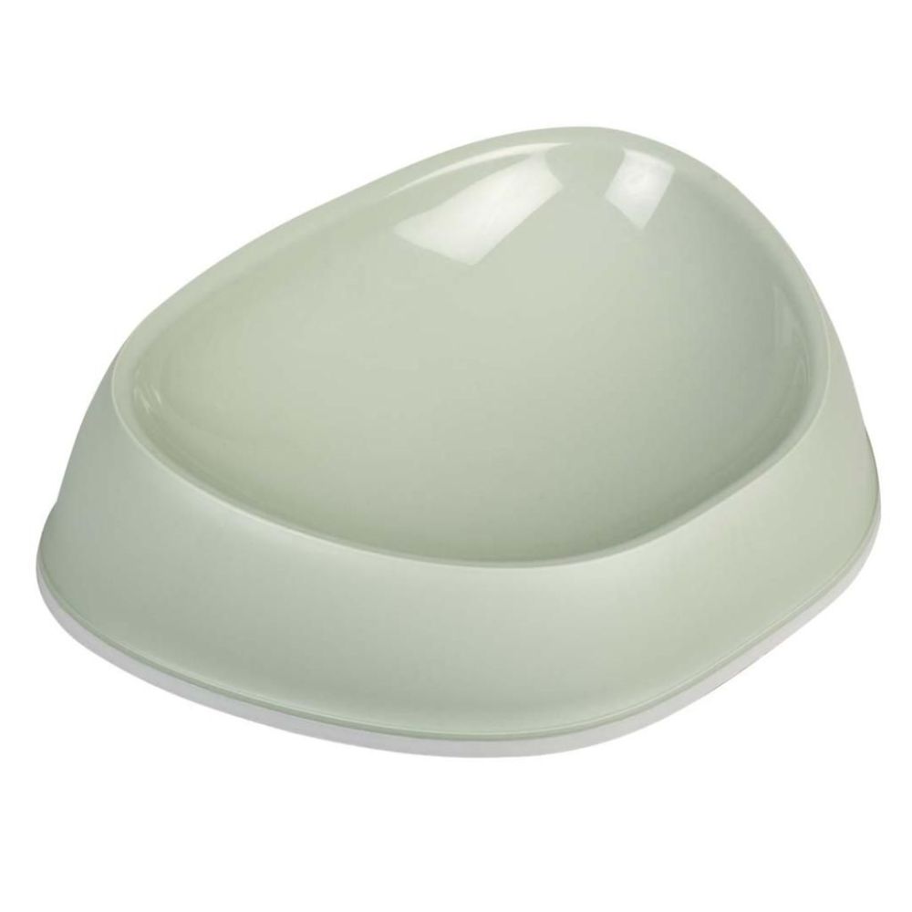 Oliwkowa miska antypoślizgowa dla psa i kota Duvo+ Curvo 200ml o ergonomicznym kształcie