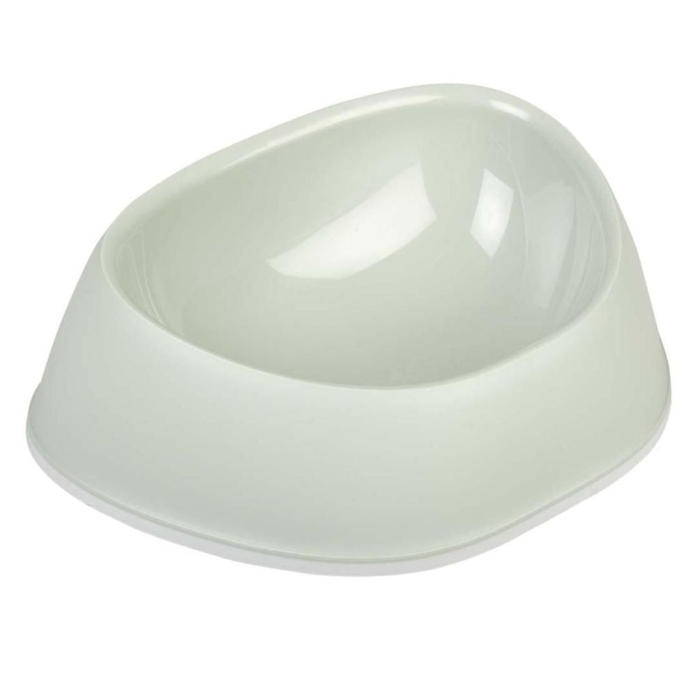 Oliwkowa miska antypoślizgowa Duvo+ Curvo 350ml o ergonomicznym kształcie dla psa i kota