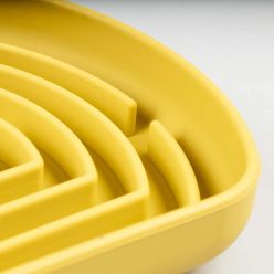 Duvo+ Miska Spowalniająca Silikonowa Półkolista 21cm Żółta z Przyssawkami
